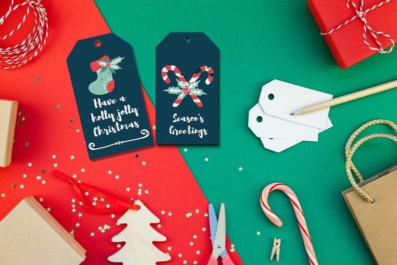 Printable Christmas Gift Tags for Treats Party Favor Goodie | Etsy