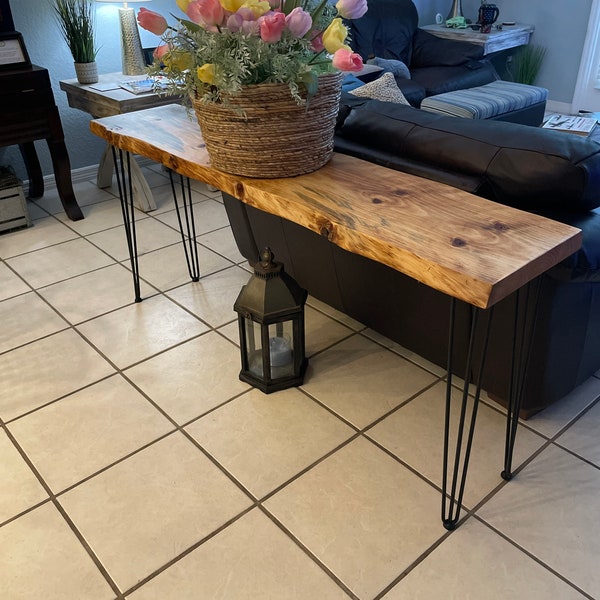 Live Edge Sofa Table - Etsy