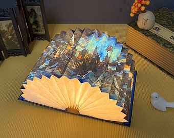 Folding Book Lamp Charging Desk Light Creative Gift Home Decor