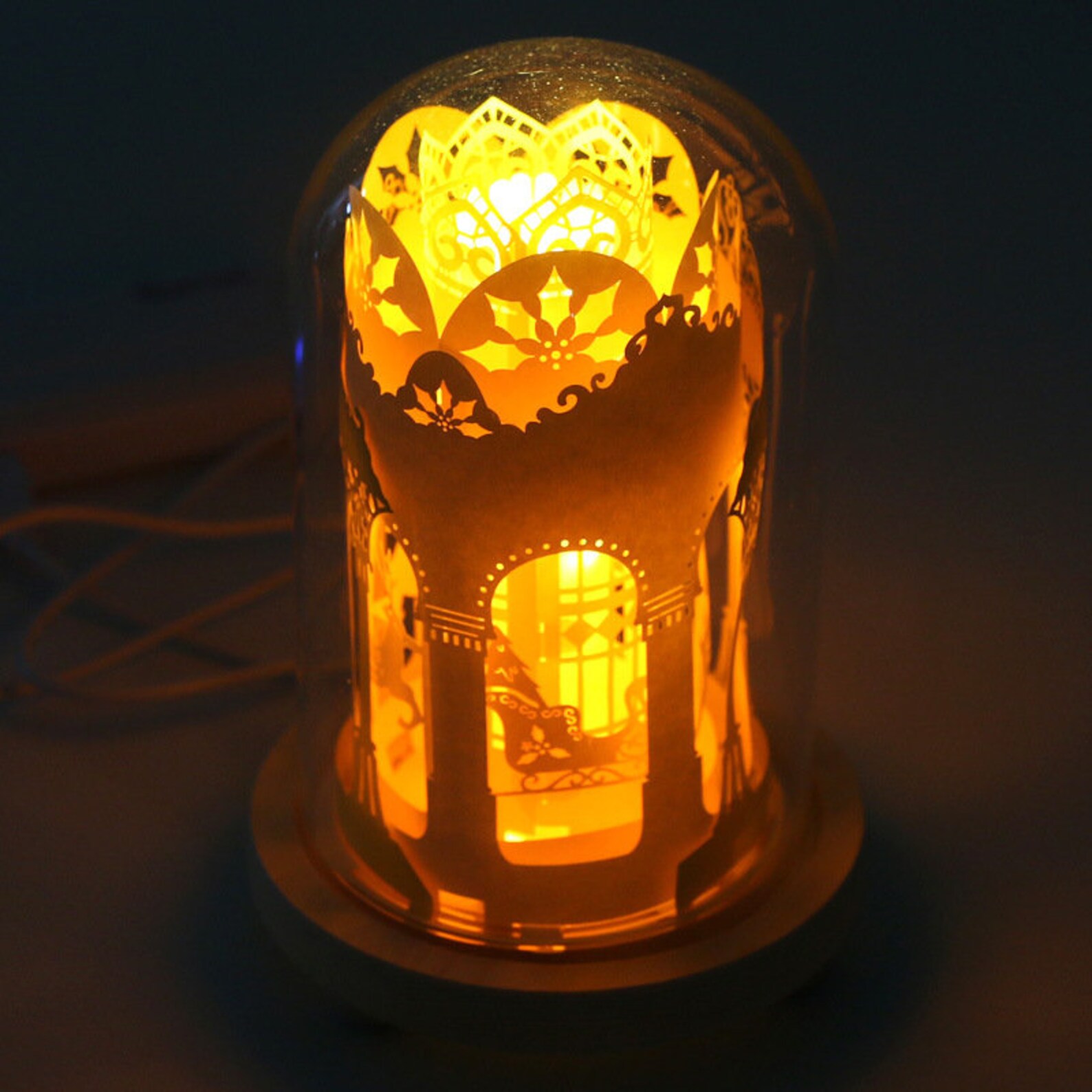 3D Light Shadow Paper Carving Lamp Gift Creative Home Etsy