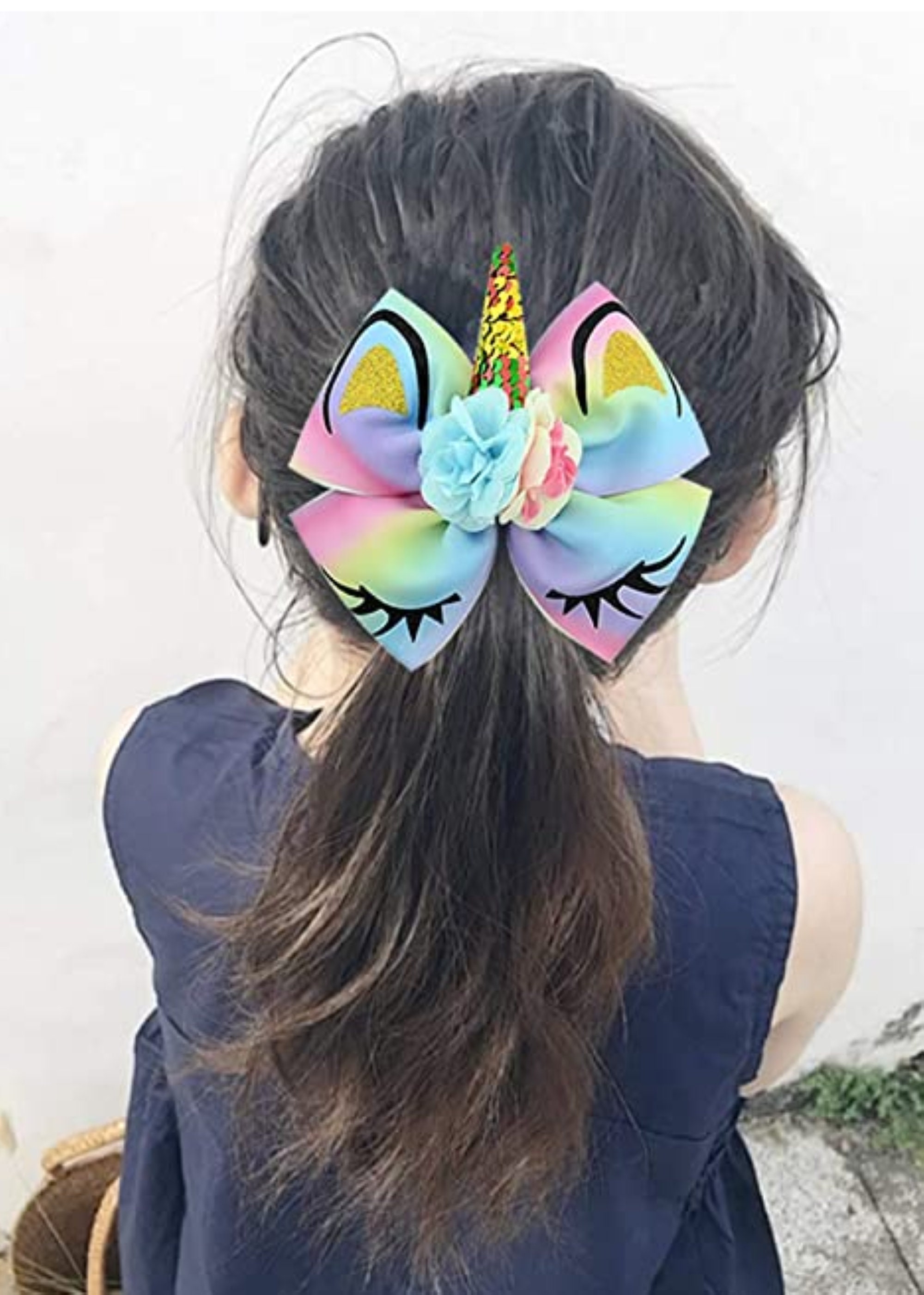 Big Pink Glitter Unicorn Hair Clips Etsy