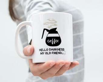 Kaffee-Liebhaber-Kaffeetasse | Kaffeesüchtiger Becher | Kaffee-Geschenk-Tasse | Dunkler Kaffeeliebhaber.