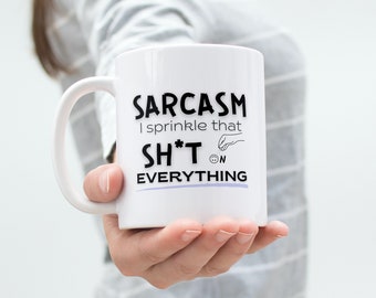 Sarcasme koffiemok | Grappige koffiemok | Snarky cadeaumok.