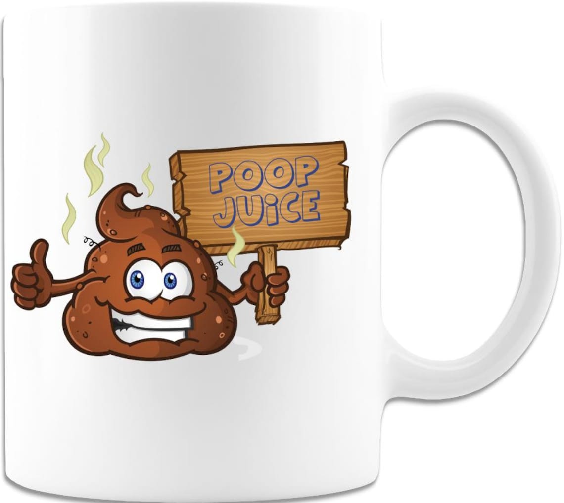 POOP JUICE MUG Funny Poop Mug Poop Emoji Mug Funny Novelty Cup Adult