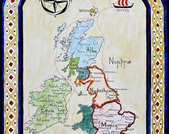 額装品　西洋古地図　1664年　J.ブラウ　ウェールズ・モンゴメリー州 il_340x270.7780212616_p33q.jpg