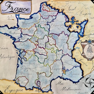 Mapa de la Francia del Antiguo Régimen; Francia bajo Luis XIV