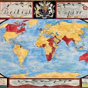 Map of the British Empire 1921 | Etsy