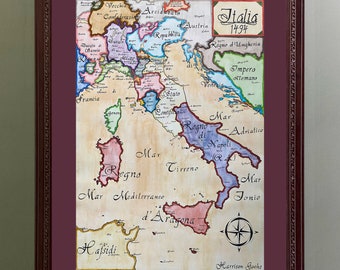 1494年のイタリア地図；イタリア・ルネサンス；イタリア諸州