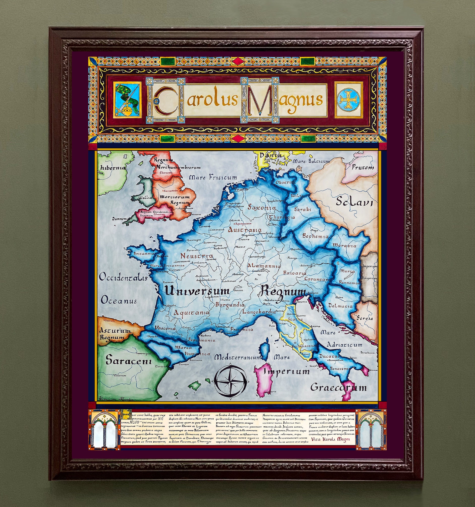 Carolingian Empire Map; Charlemagne Map - Etsy