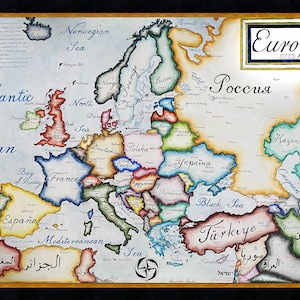 Carte des endonymes de l'Europe ; Carte de l'Europe 2023 en langues autochtones