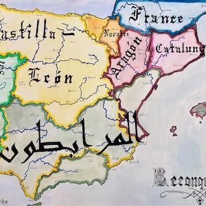 Map of the Spanish Reconquista
