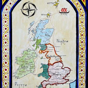 Map of Anglo-Saxon Britain; The Heptarchy (UPDATED)