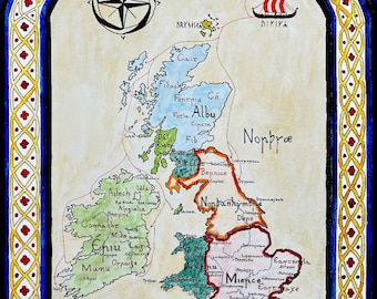 Map of Anglo-Saxon Britain; The Heptarchy (UPDATED)