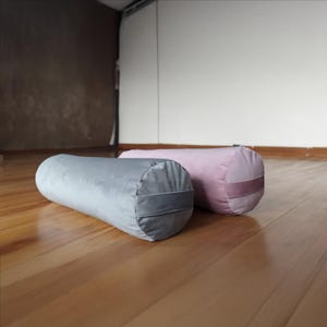 Yoga roller bolster with buckwheat inner bag filling 67x20cm, gift for her, gift for mom, handmade