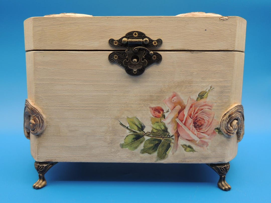 Rose Design Storage Box, Decorative Keepsake Box - Etsy