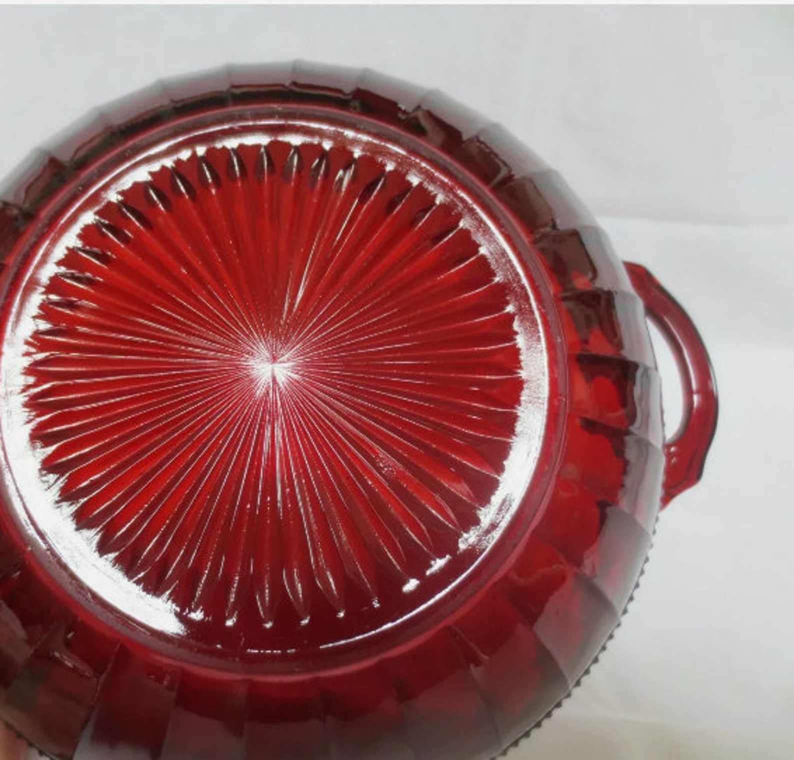 Vintage Anchor Hocking Royal Ruby Red serving bowl Etsy