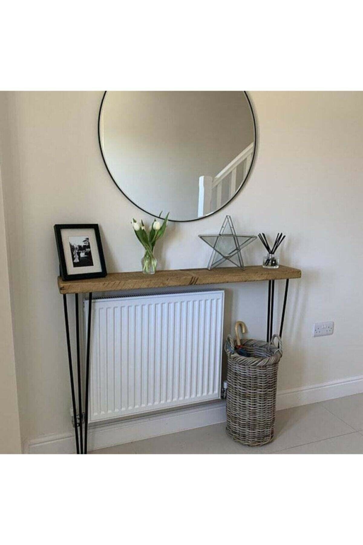 Rustikaler Konsolentisch aus Naturholz schmaler Flurtisch | Etsy