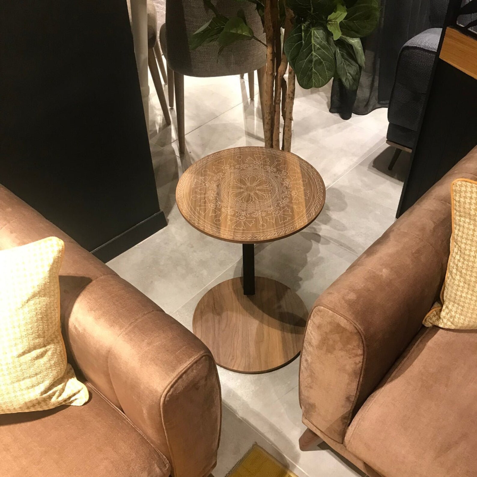 C Shape Coffee Table Couch Table C Table For Sofa Wood Leg Etsy