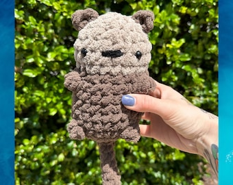 Made to Order Pocket Otter Plushie | Handmade Crochet Amigurumi Otter | Otter Stuffed Animal Toy