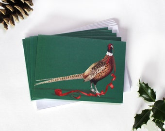 Pack of 5 Pheasant Christmas Cards