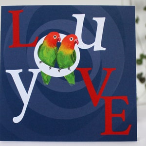 Love Birds Love You Valentine es Card