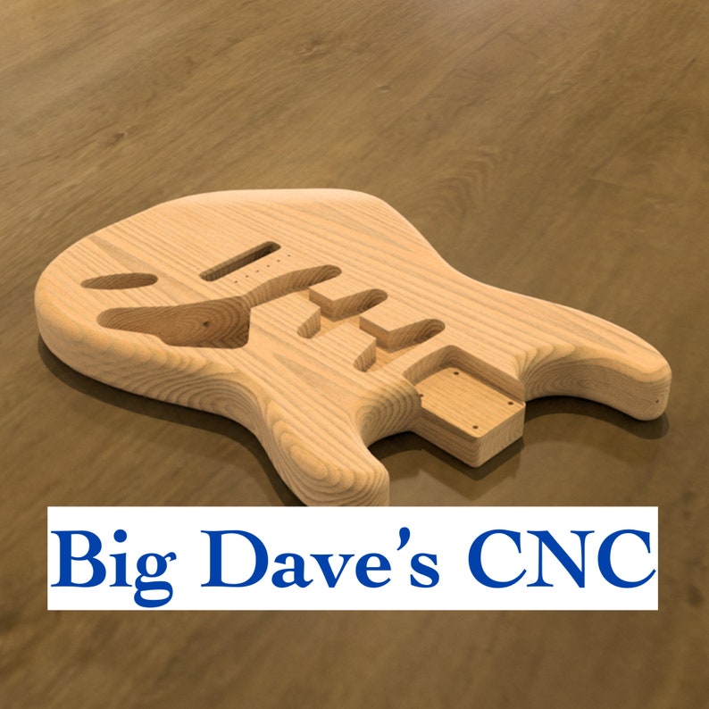 CNC STL Files Electric Guitar Body similar to a Strat Etsy
