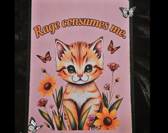 rage consumes me wall plaque