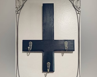 Inverted cross key/ mug rack
