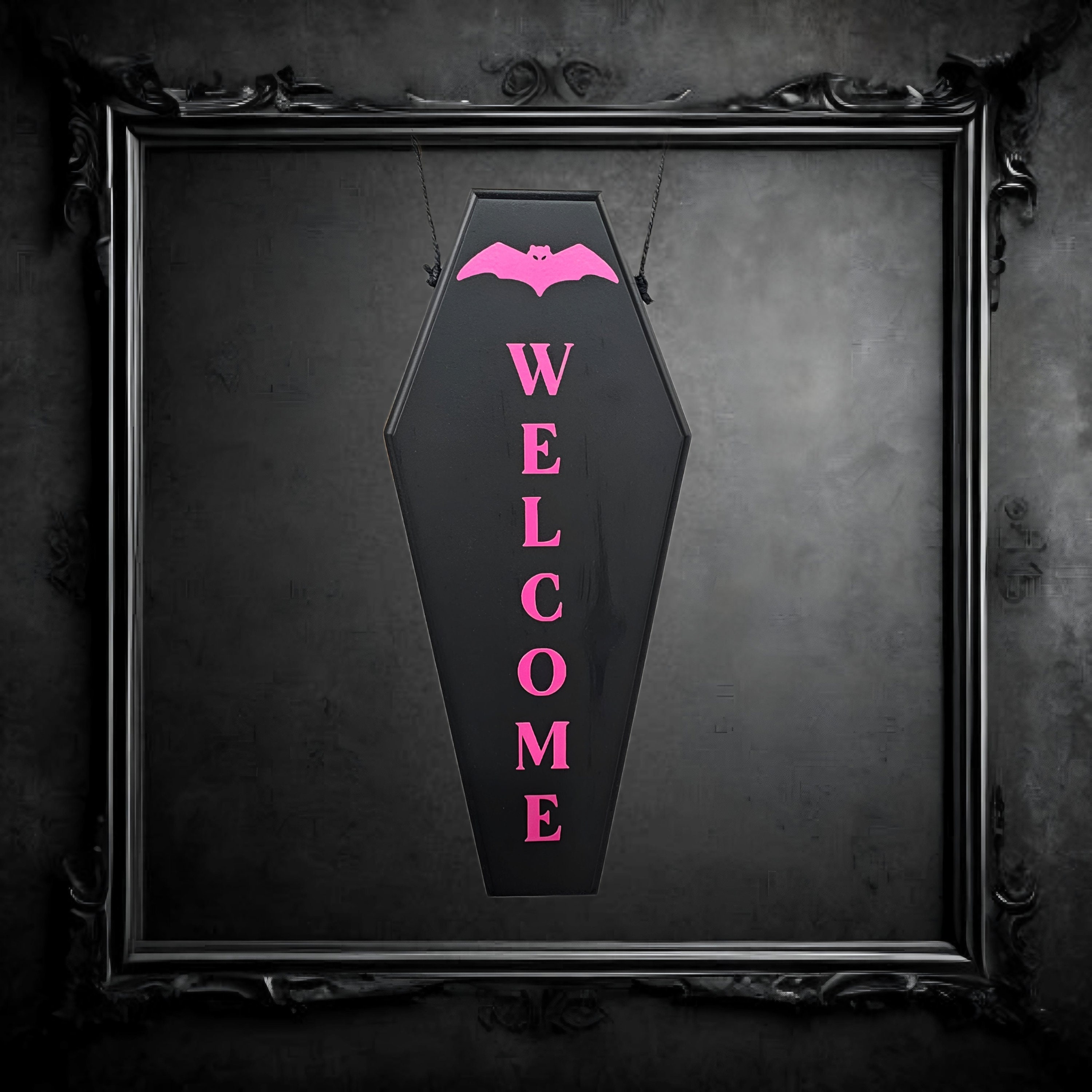 Coffin welcome sign!