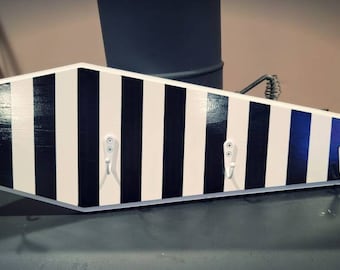 20 inch striped Coffin mug /jewelry/key rack
