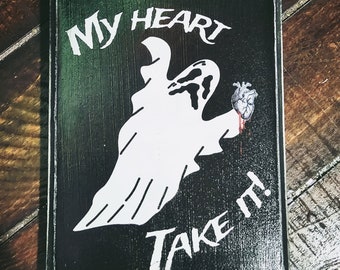 Ghost heart wall plaque