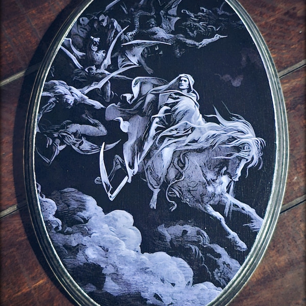 Death on a pale horse plaque