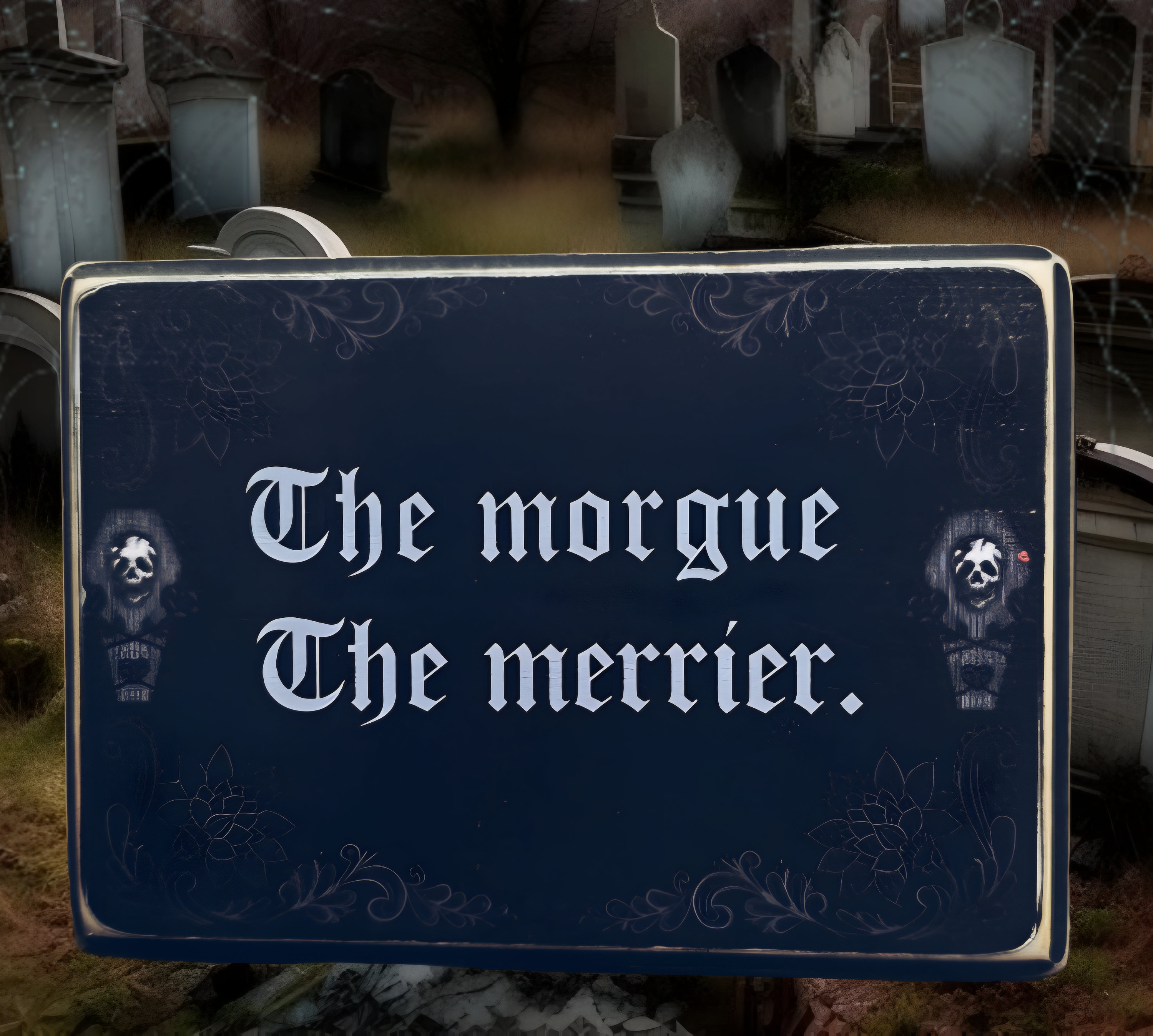 Morgue Sign The Morgue the Merrier: Hand Cut Wood Sign - 5x7 - Etsy