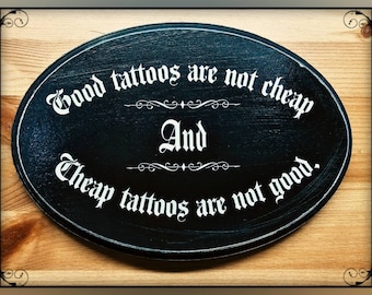 Good tattoos wall plaque
