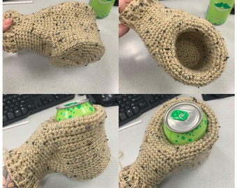 Manopla de crochet para lata