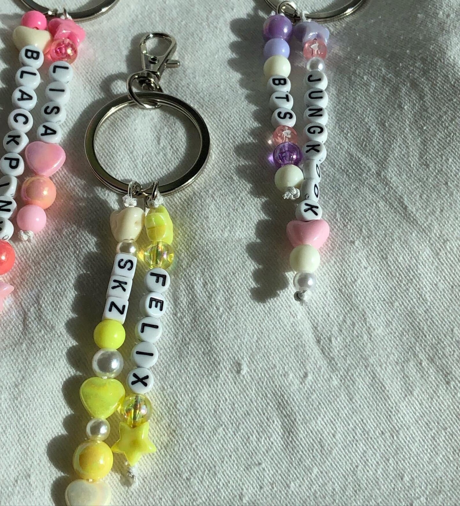 Kpop Keychains/ beads keychains/ beaded keychains/ kpop merch/ Etsy