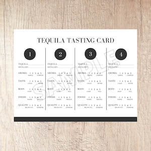de dégustation de tequila | Téléchargement instantané | Imprimable : format PDF