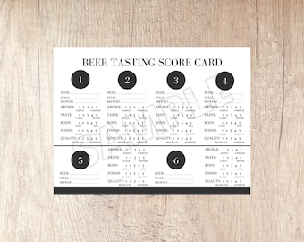 BEER Tasting Printable Instant Download - Etsy