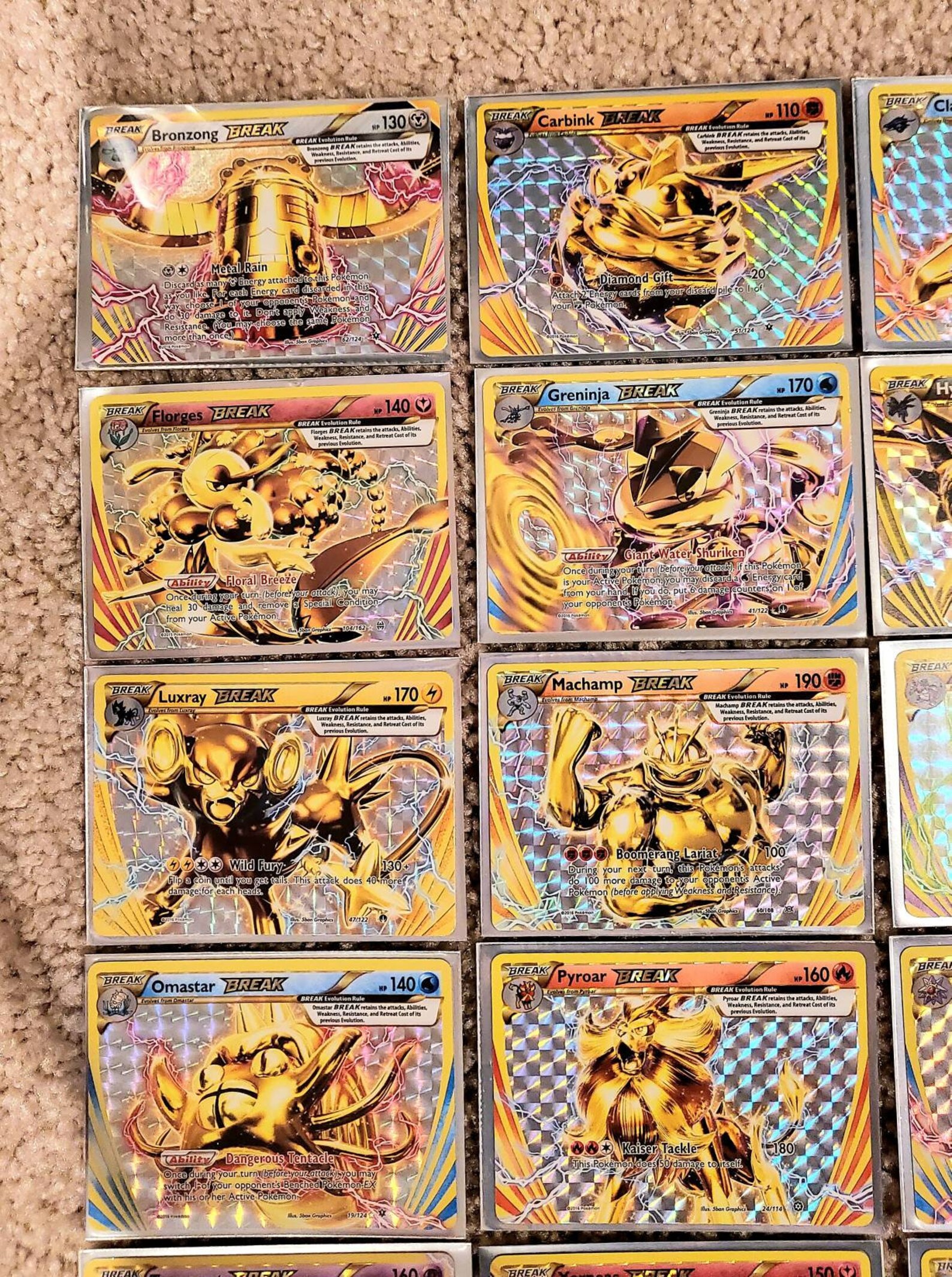 21pc Rare Pokemon Break Cards Etsy
