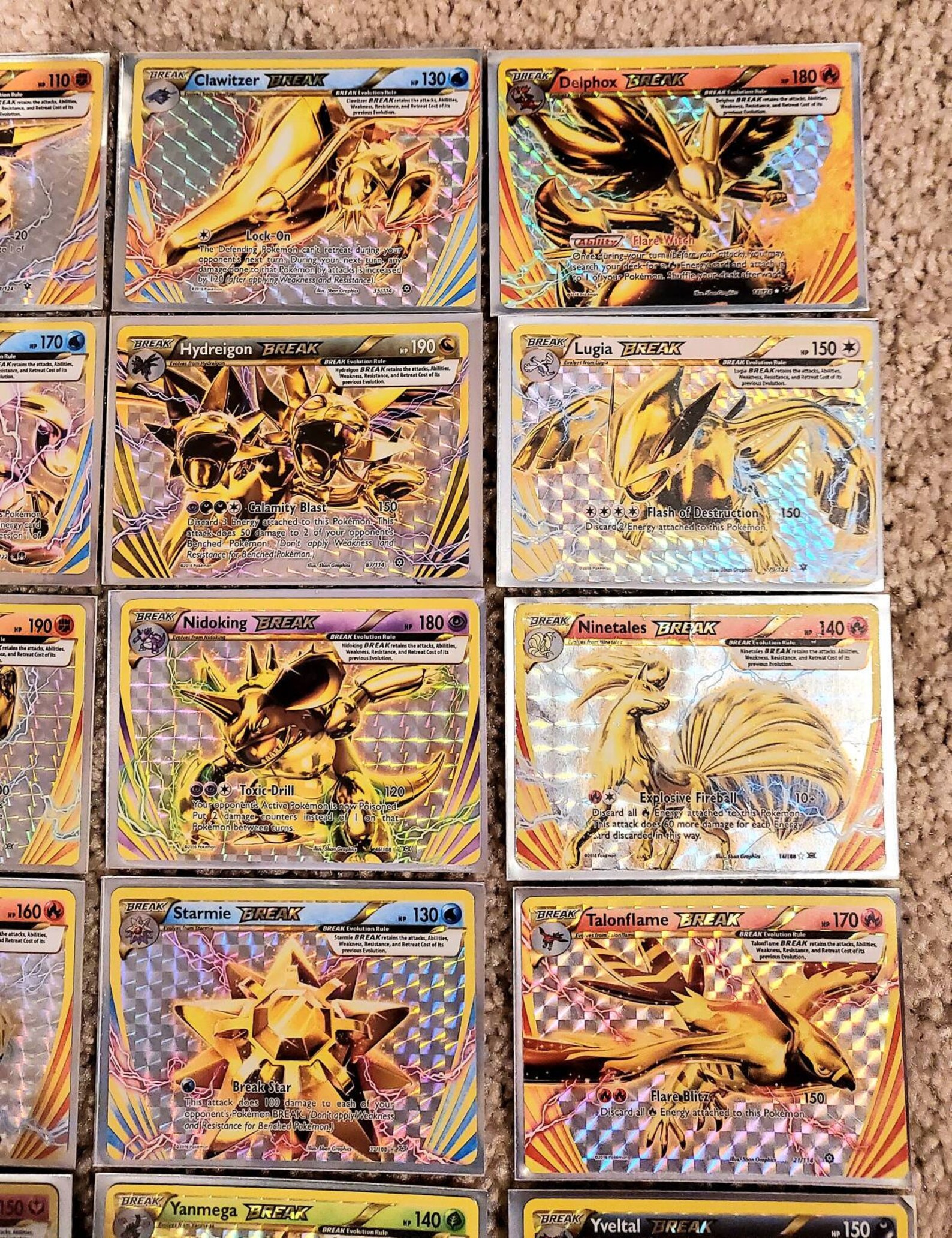 21pc Rare Pokemon Break Cards Etsy