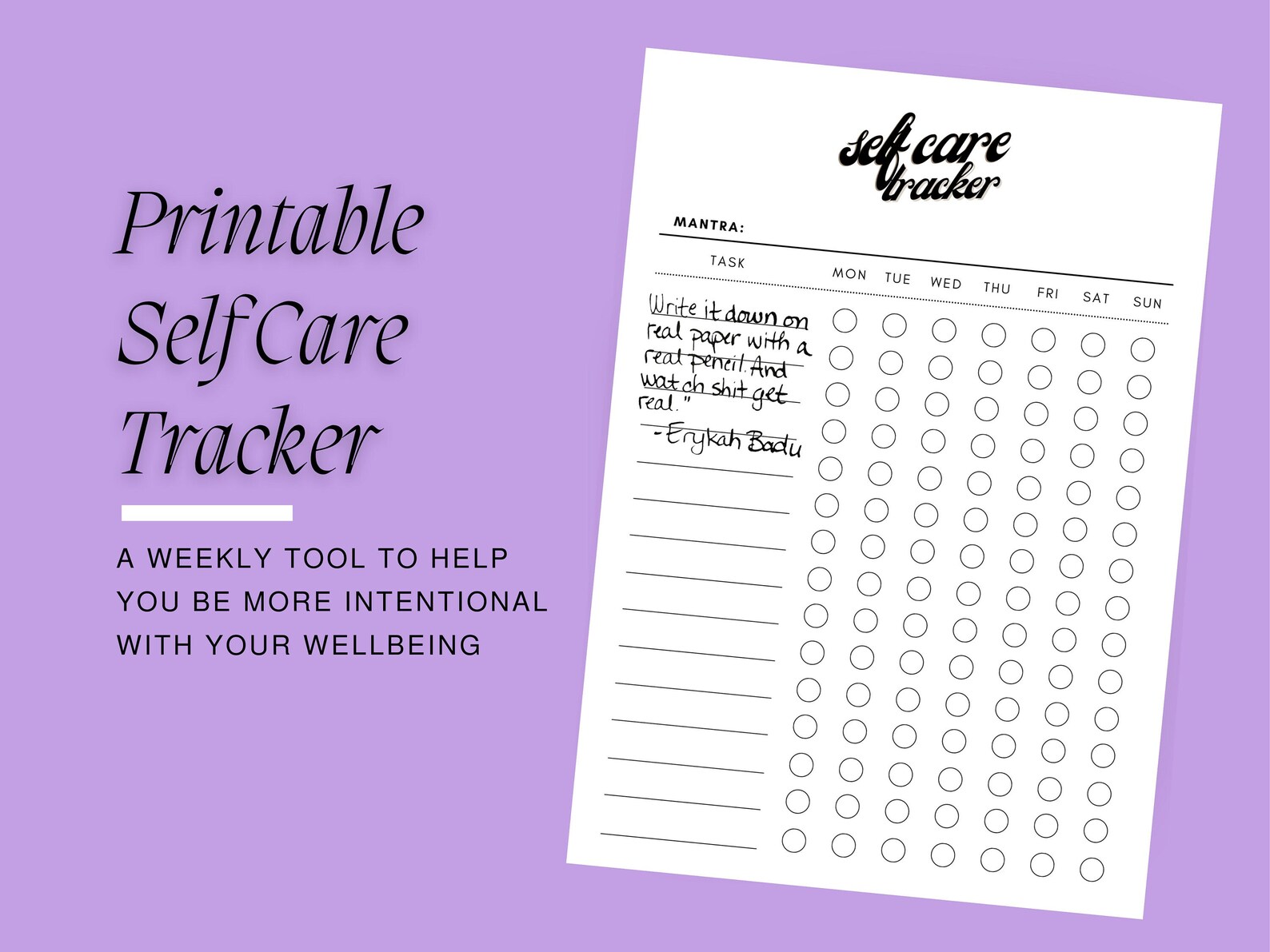Self Care Tracker Printable Self Care Tracker Self Care - Etsy