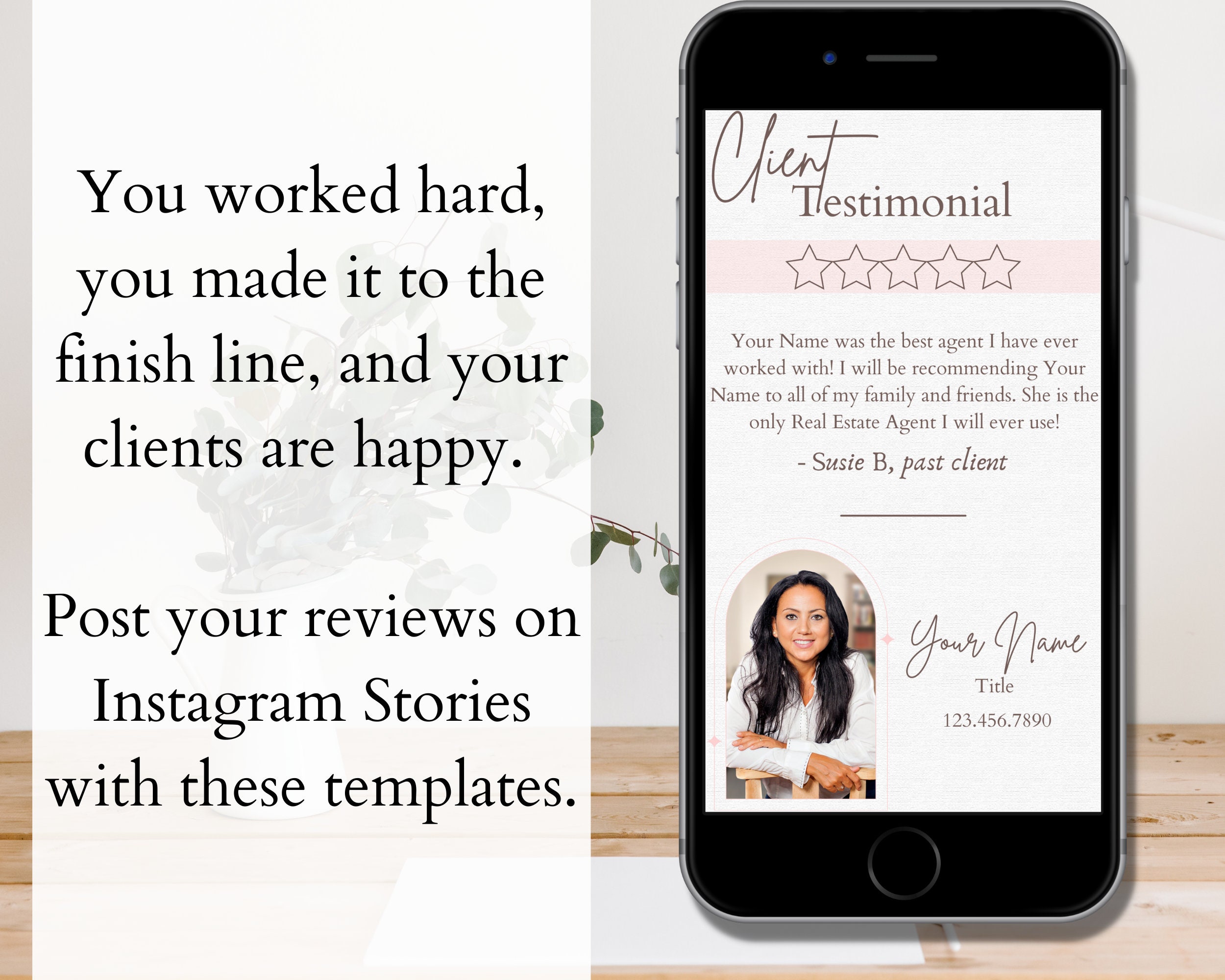 Instagram Stories Client Review Templates, Testimonial Instagram Story ...