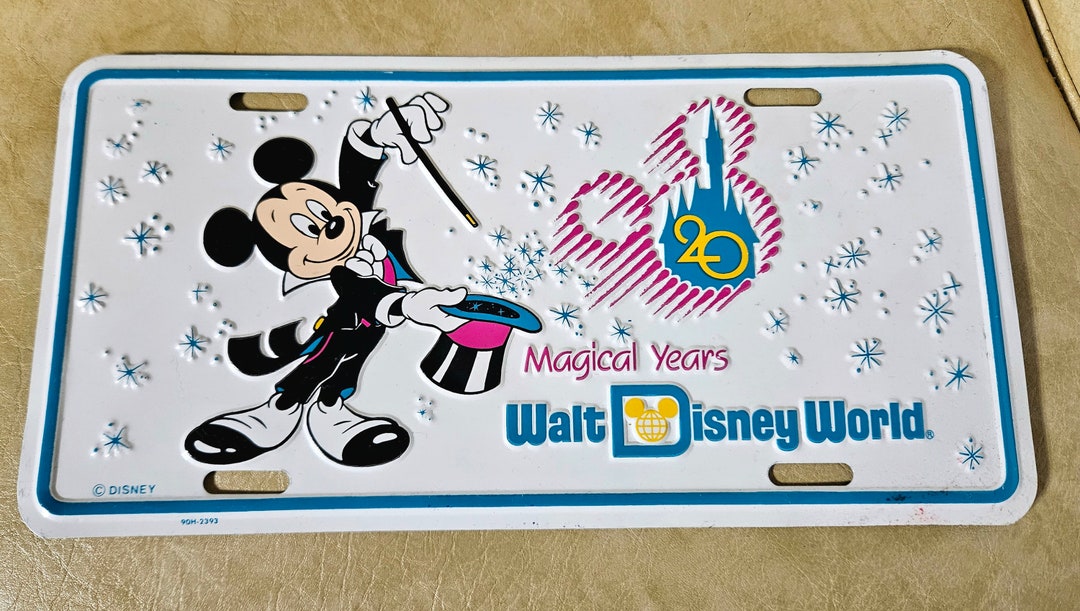 Vintage Disney License Plates Etsy
