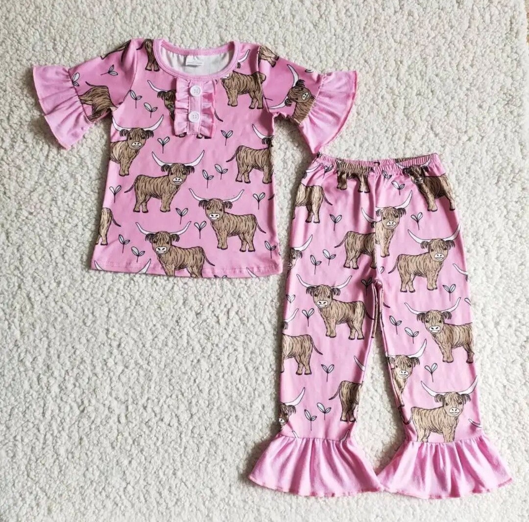 Kids Western Pajama Set Cowboy Toddler Pajama Set Etsy