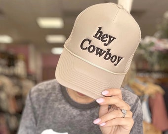 Hey Cowboy Trucker Hat | Western Hat | Country Girl Hat