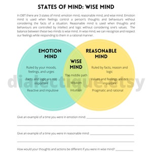 States of Mind: Wise Mind Worksheet