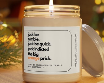 Indictment Gift, Funny Political Gift, Jack Smith, Fani Willis, Trump Indictment, Lock Him Up, Scented Candles, 9oz, Political Gift