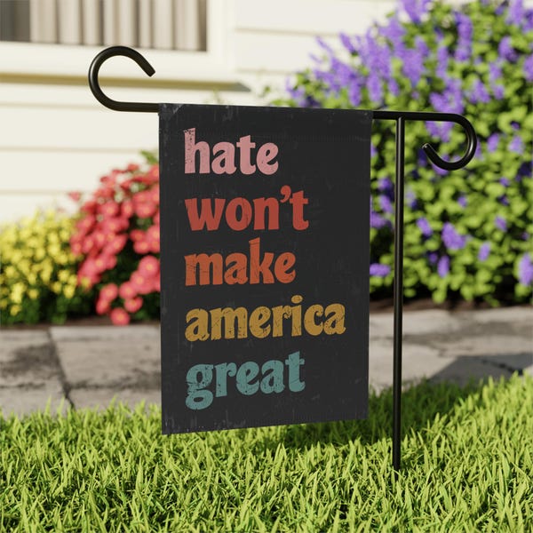 Hass macht Amerika nicht großartig, Gartenbanner, Politisches Yard-Schild, Anti-Trumpf, Demokrat-Yard-Schild, Dissent-Yard-Schild, nicht mein Präsident