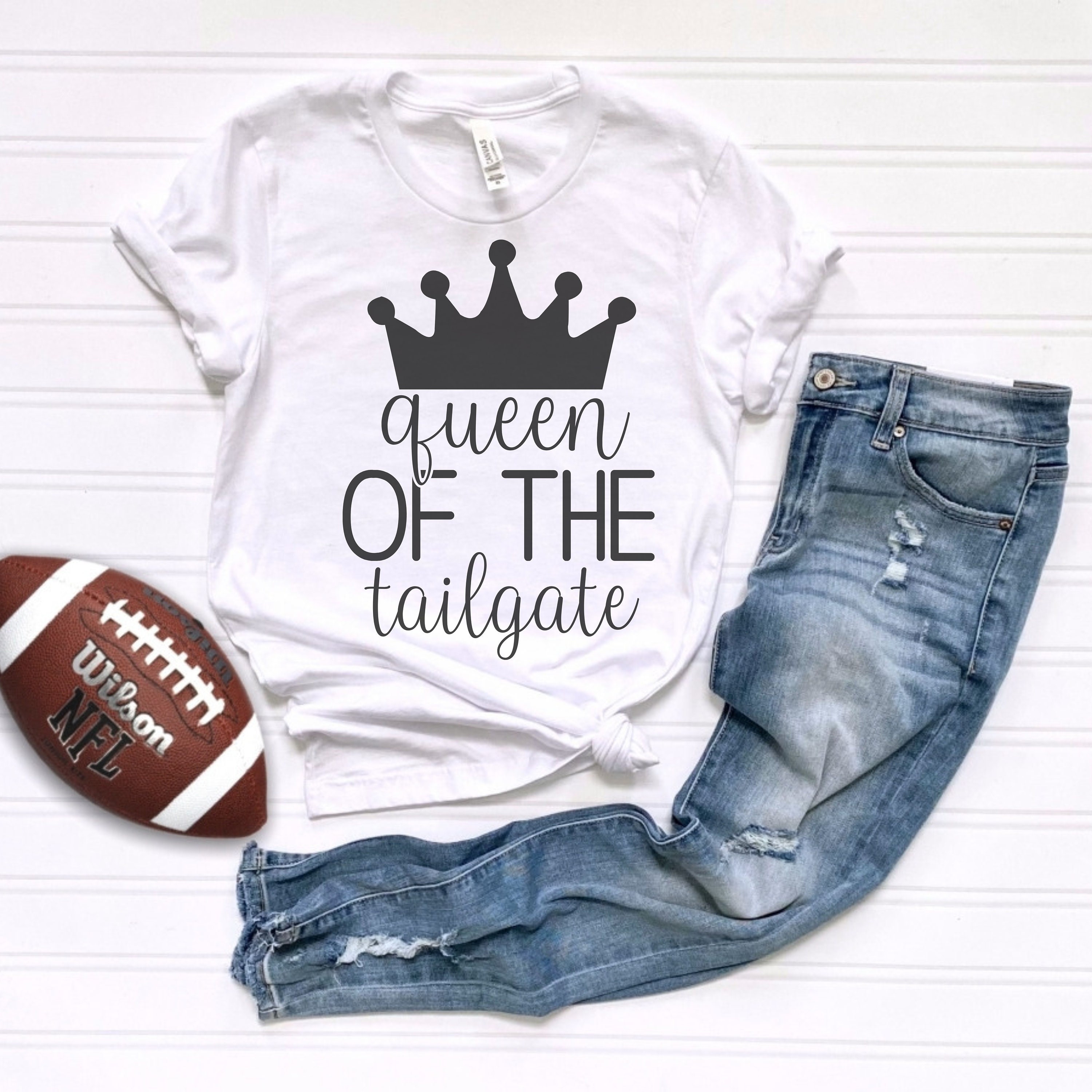 Queen of the Tailgate Football Shirt for Women Football Etsy