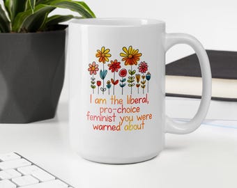 Caneca feminista liberal pró-escolha, caneca feminista, caneca liberal, caneca política, caneca de café feminista, caneca pró-Roe, caneca RBG, caneca dissidente